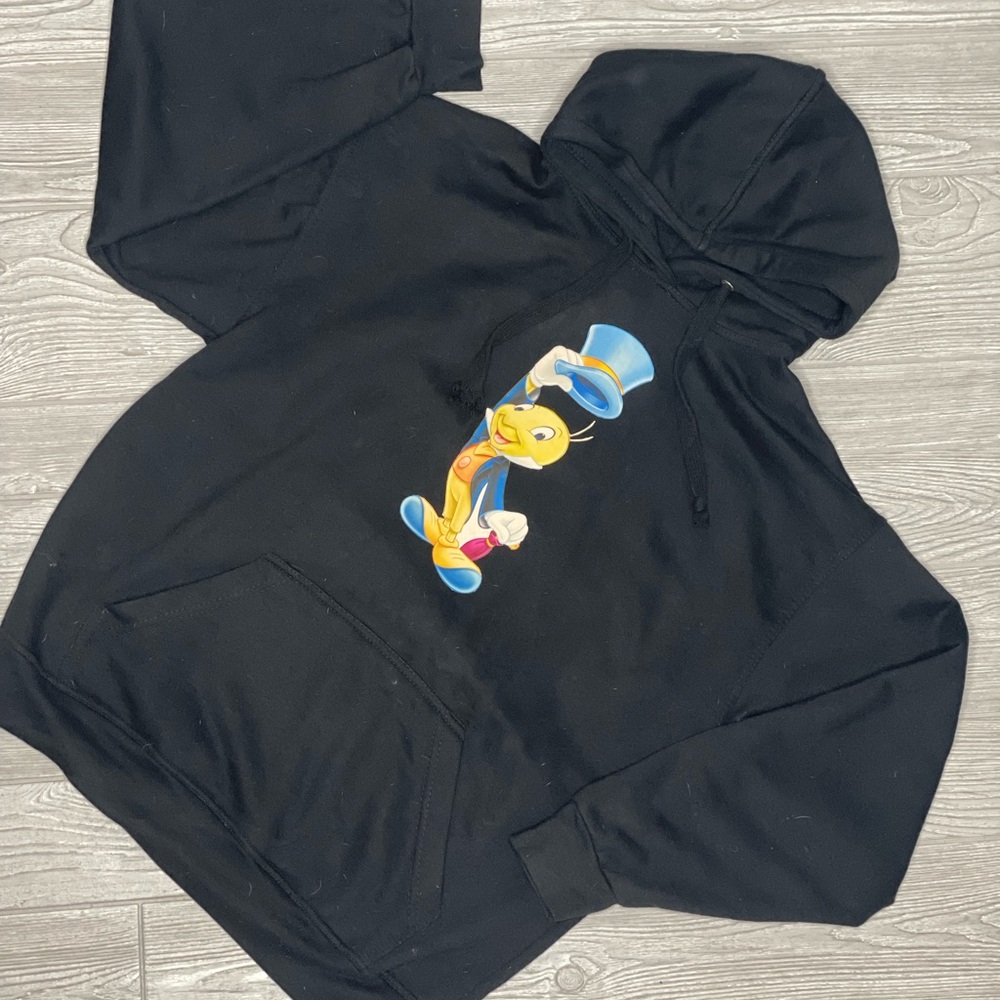 Jon Lauren apparel Jiminy Cricket long sleeve hooded sweatshirt hoodie sweater